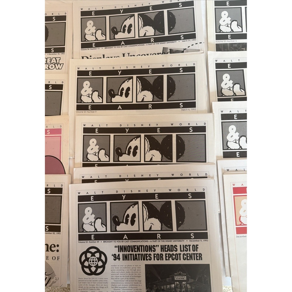 Walt Disney World Eyes & Ears cast member exclusive LOT OF 18. All 1993 - Picture 4 of 16